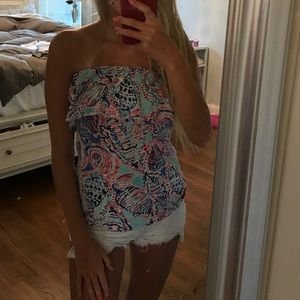 lilly Pulitzer tube top XS